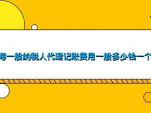 上海一般纳税人代理记账费用一般多少钱一个月