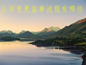 公司变更监事流程有哪些